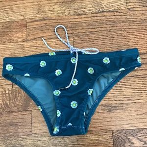 Jolyn bikini bottom. Navy with flower print.